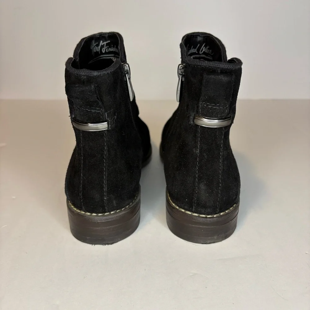 Franco Sarto Women’s Marcus Ankle Booties Black Suede Sz7 Classic Timeless Boots